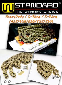WStandard Golden Chain (O Ring/X Ring/Heavy Duty)[428/520/525/530] Gold Rantai Emas Motor Oring Xring Tahan Lasak Long Lasting