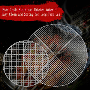 Stainless Steel 304 Food Grade 8-75CM Round BBQ Barbecue Grill Wire Grid Mesh Net