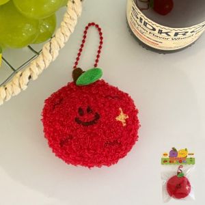DIVATEN Cartoon Fruit Plushie Bag Pendant Soft Guava Strawberry Lychee Stuffed Keychain Blueberry Durian Kiwi Cute Key Chain Bag Decor