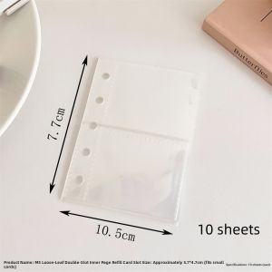MIRELAE Y2k Fashion Loose Leaf Card Album Sparkling M5 Stars Transparent Buckle Card Holder Book 3in Photo Storage Photo Storage Card Holder For Cute Girl Idol