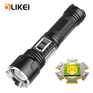 OLIKEI XHP200 16-Core Đèn Pin LED Kèm Đèn Làm Việc COB Đèn Pin Cắm Trại Ngoài Trời Siêu Sáng 2000000LM Đèn Pin Chói Phóng To Sạc USB Type-C