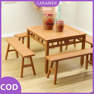 CANAMEK✨ 5 cái Montessori thu nhỏ giả bảng dài băng ghế dự bị mô hình 1:12 1:18 Dollhouse đồ nội thất Phụ kiện cho cô gái Quà Tặng