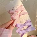 Yuumoo Pink Ribbon Hairpin Bow Knot Small Hairpin Ins Sweet Cute Braided Hair Bangs Clip. 