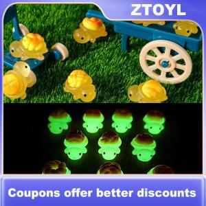 【ZTOYL】 10pcs Resin Luminous Bread Turtles Miniature Ornaments for Craft Garden Pot Fairy Scene Decor