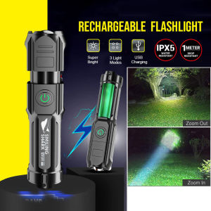 Outdoor Strong Light Torch Mini LED Portable Torch Rechargeable Hiking Cycling ABS Super Bright 3000 Lumens Waterproof Torch