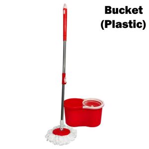 Spin Mop Set With Plastic Bucket or Stainless Steel Bucket Rotating Spin Mop Household Cleaning Tools