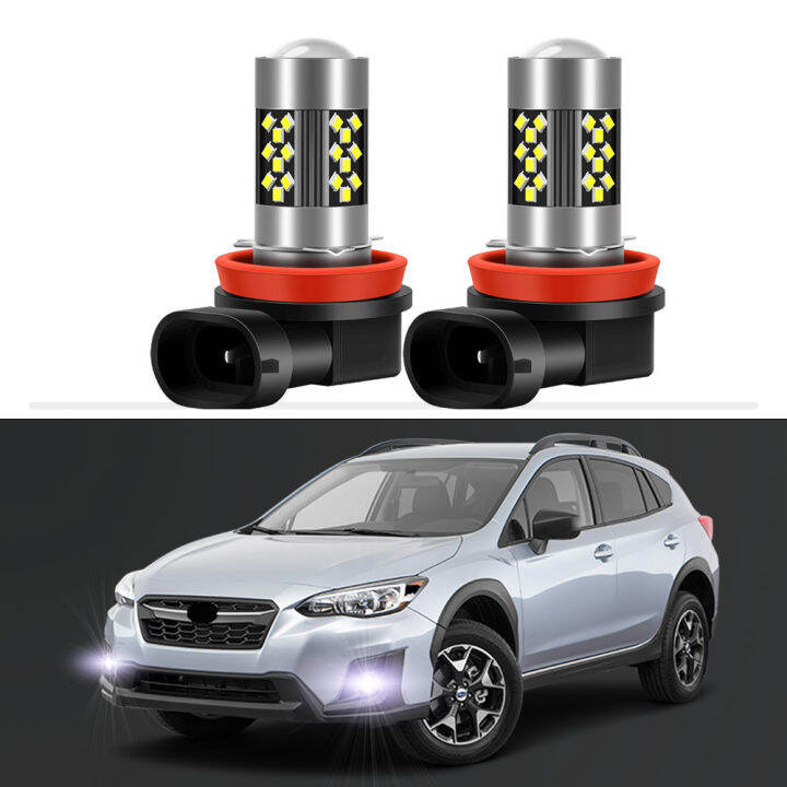 2ชิ้น LED หลอดไฟตัดหมอกสำหรับ Subaru Crosstrek 2016 2017 2018 2109 2020 ...