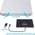 NOLYTH External DVD Drive USB C SuperDrive for, Slot-in CD DVD External Drive for, Portable DVD Burner Player Optical Disc Reader Drives for Laptop PC Computer Windows Desktop. 