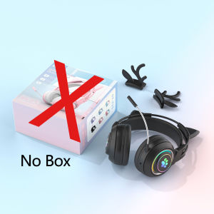 หูฟังเกมหูฟังเล่นเกมส์ไร้สายรูปเขากวาง/หูแมวน่ารักพร้อมไฟ RGB สำหรับเป็นของขวัญสาวน่ารักสำหรับเด็กและเด็ก