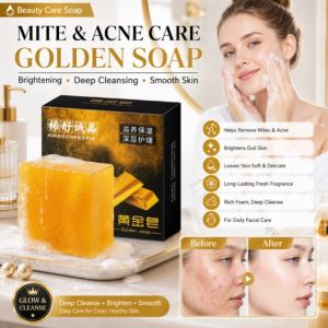Fragrant Golden Soap Moisturizing Essential Oil Soap Long Lasting Brightening 3-in-1 Hair Face Body Wash Soap Bar