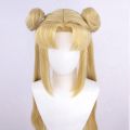 Tsukino Usagi cosplay wig Anime cosplay Wig Blonde Double Ponytail Long Curly. 