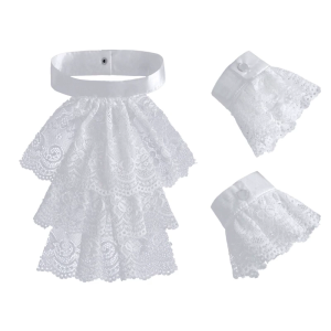 Multiuse Decorative Lace Collar Stage Performances Collar Cosplay Collar for Pirate and Costumes