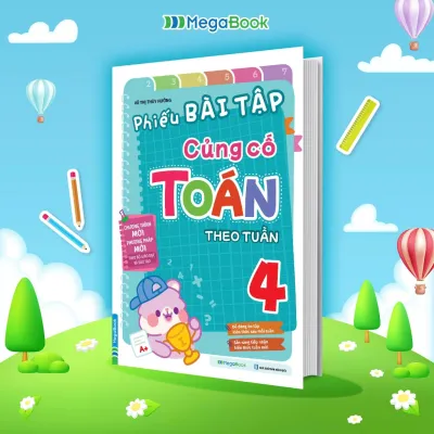 Sách Phiếu bài tập củng cố Toán theo tuần lớp 4
