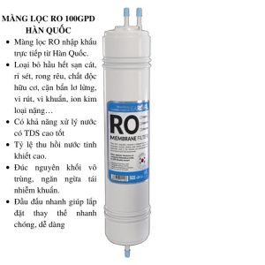 LÕI LỌC NƯỚC KAROFI SỐ 4 MÀNG RO ĐÚC 100GPD - HÀN QUỐC