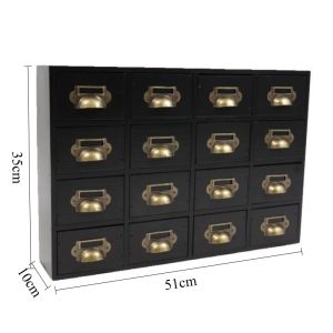 xpkQ Solid Wood Material Storage Racks Drawer Type Organizer Chinese Herb Dustproof Cabinet Home Living Room Decoration Storage Tool R6P8Q