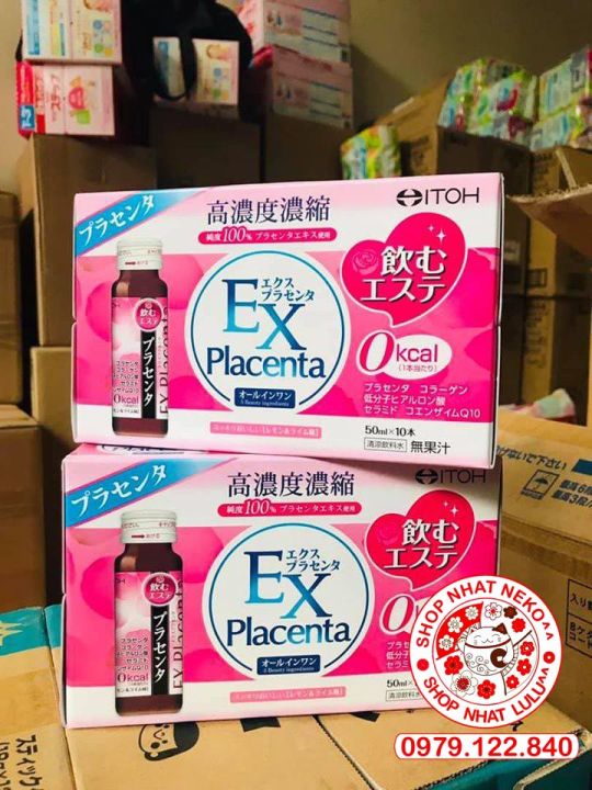 Nước Uống Collagen Ex Placenta Từ Nhau Thai Cừu Itoh Nhật bản hộp 10 lọ 50ml