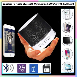 FAST DELIVERY DEEBIB Speaker Bluetooth Mini Outdoor Portable Stereo 520mAh with RGB Light