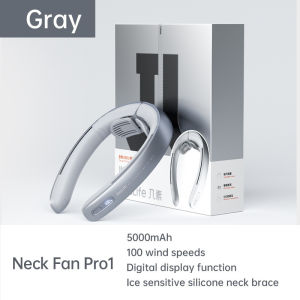 JISULIFE Neck Fan Pro1 Portable Rechargeable Fan 100 Gear Wind Speed 5000 mAh B attery Strong Wind Bladeless Mini Electric Fan Suitable For Outdoor Office Student Summer