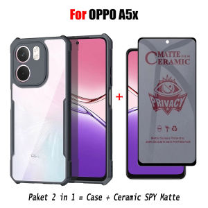 Paket 2in1 Case Fusion For Oppo A5x Free Tempered Glass Layar - FORMASI ACC