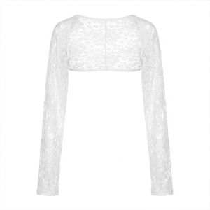 MADEWITH Lace Mesh Women Sunshade Sleeves Ice Silk Hollow Out UV Protection Sleeves Casual Thin Sleeves Cover Ups Cycling