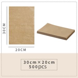 500/1000pcs Parchment Paper For Baking/Non-Stick Unbleached Wax Paper/Food Grade Safe Waxed Paper/Oil Absorption Rectangular Paper/Greaseproof Paper.