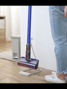 Metal Vacuum Cleaner Bracket Holder Floor Stand Storage Vertical Dust Collector Storage Rack Mop Hanger Kitchen Home Use