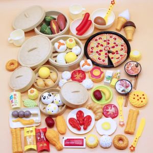 Toy Kids Pretend Play Toys Cantonese Breakfast Simulation Western Food Playset Dim Sum Play House Chineseporary
