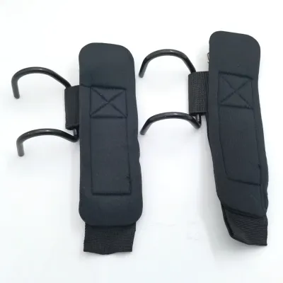 Gym Hook Wristband Strap Lifting Claw 1 Set Gymhook Wrist Protector Gym Training Fitness Hitam