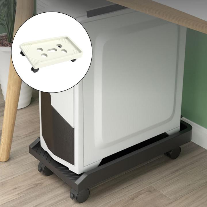 Rolling Case For Computer Pvc SUDDY PC Case CPU Rolling Holder Stand Desktop Floor Stand Computer ...