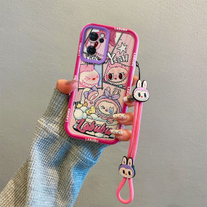 เคสโทรศัพท์ OPPO A5 A5X 5G 4G เคสการ์ตูนหลากสีน่ารักปกป้องเลนส์ OPPOA5 OPPOA5X ฝาหลังซิลิโคนนิ่มกันกระแทกพร้อมเชือกตุ๊กตา2025