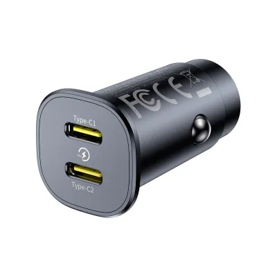Baseus GoTrip C+C 2-Port 30W Fast Charging Car Charger For 12V-24V Car Models