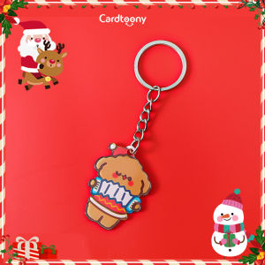 Gantungan Kunci Akrilik Natal Keychain Christmas Acrylic Santa Klaus Snowman Bear Xmas Cute Lucu Imut Kado Souvenir