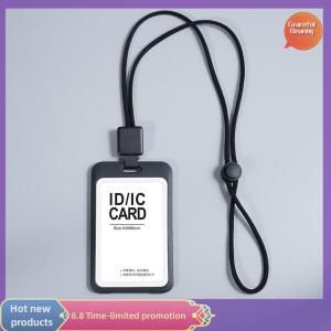 Graceful Portable Retractable Lanyard Card Sleeve Clear Simple Card Case With Retractable Reel Transparent Identification Card Holder