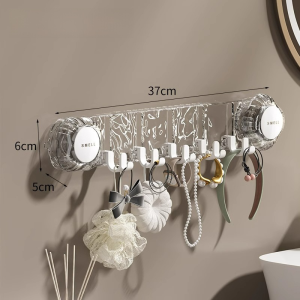 [Nohole Installation]Water Ripples Rotating Suction Cups Hooks/浴室轻奢无痕神器挂钩/Loadbearing Moistureproof Waterproof Tidy Storage Light Luxury No Trace Hooks