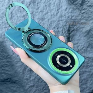 Casing Realme 12 13 11 Pro Plus Note 60 12 Pro+ 13 Pro+ 12x 5G C67 C65 C55 Hard Casing with Magnetic Holder Luxury New Design Aesthetic Shockproof Thickened Air Cushion Anti-Fall