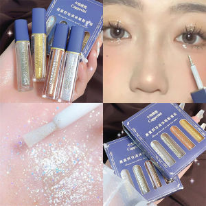 Liquid Eyeshadow Set Pearlescent Glitter Long Lasting Waterproof Liquid Eyeshadow Brighten Lying Silkworm Sparkling Eye Makeup
