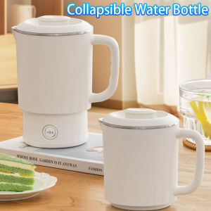 800ML Portable Folding Electric Kettle Stainless Steel Mini Travel Kettle Foldable Electric Jug Outdoor Camping Boiling Water Cup