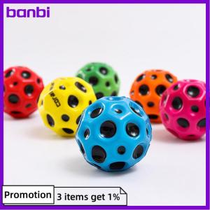 banbi หลุมที่มีประโยชน์ลูกบอลนุ่มเด้งลูกต่อต้านฤดูใบไม้ร่วงดวงจันทร์รูปร่างพรุนของเล่นเด็กเด้ง