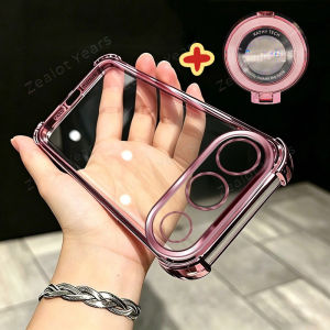 Casing For Oppo A7 Pro 5G OPPO A7Pro Luxury Electroplated Phone Case Ring Stand Shockproof Soft Cover