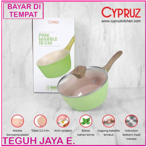 Cypruz Colorful Marble Sauce Pan 18 Cm - Panci Susu Anti Lengket