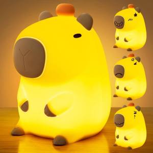【HCM】Đèn Ngủ Capybara LED - Đèn ngủ Capybara cảm ứng cute silicon điều chỉnh độ sáng decor quà tặng bạn gái sinh nhậ