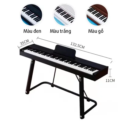 Đàn Piano Điện Woim W-3101 Kèm Pedal 88 Phím Nặng Cảm Ứng Lực Có Bluetooth Cổng Tai Nghe Midi Cho Bạn Tập Chuyên Piano Mọi Lứa Tuổi