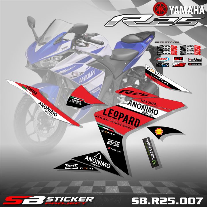 STRIPING R25- STRIPING VARIASI HOLOGRAM YAMAHA R25 SB-007 | Lazada ...