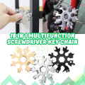 Screwdriver Keychain 18 in 1 Multifunction Snowflake Snow Wrench Portable Bike Camp Hiking Repair Tool Outdoor Spanner. 