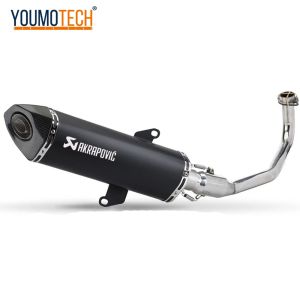 For Honda Forza 350 NSS350 ADV350 2021-2024 Motorcycle Full Exhaust System Escape Moto Modify Front Link Pipe With Muffler Carbon fiber Forza350 nss 350 adv 350