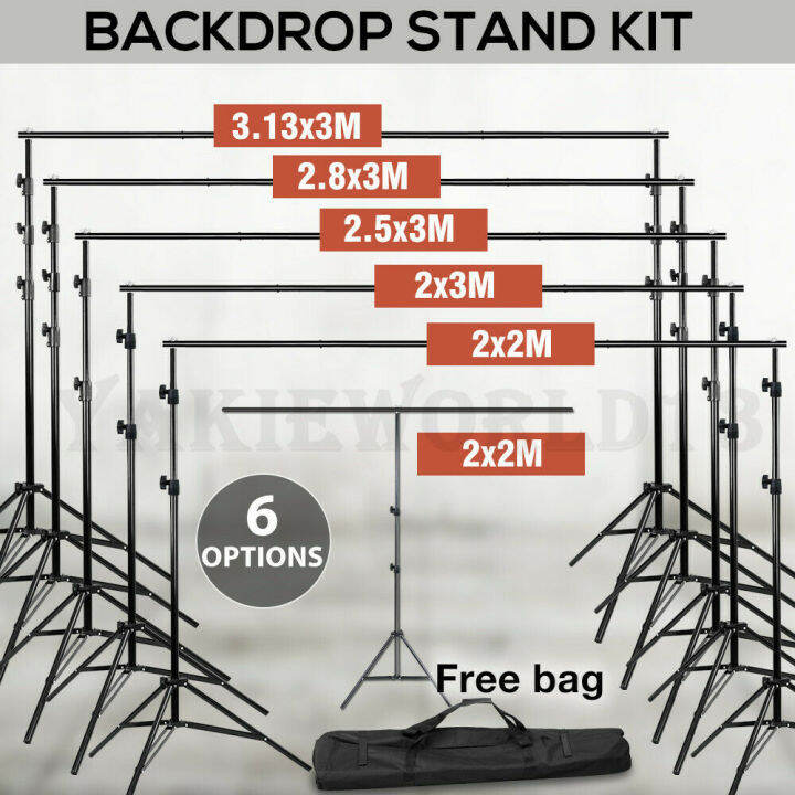 Adjustable Backdrop Stand Heavy Duty Screen Background Support System ...