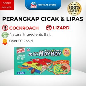 ARS Hoy Hoy Trap-A-Roach Insecticide Free Bait Made of Cockroach’s Favorite Food Strong Wavy Glue can Hold 15kg (3 Sets)