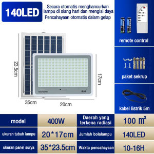 Lampu tenaga surya super terang outdoor 1000W 24 Jam Otomatis 0 Biaya listrik Tahan air IP67