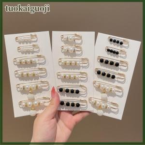 tuokaiguoji เข็มกลัดหัวเข็มขัดป้องกันแสงสะท้อนแฟชั่นสไตล์เกาหลีแบบตายตัวสำหรับใส่เสื้อผ้าที่คาดเอวเข็มขัดแบบรัดเอวเล็กๆเข็มกลัดหลายชิ้น