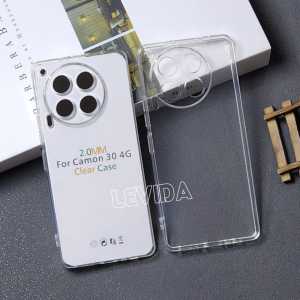 Tecno Camon 30 4G Tecno Camon 30 Pro Tecno Camon 20 Pro Premium Tpu 2.0mm Softcase Silikone Super Bening Clear Case Tecno Camon 30 4G Tecno Camon 30 Pro Tecno Camon 20 Pro